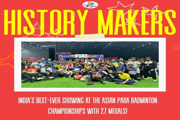 Asian Para-Badminton Championship in Thailand, India register best-ever performance, winning 27 medals