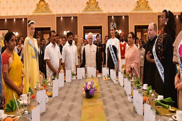 Telangana Governor Felicitates miss world 2025 winners