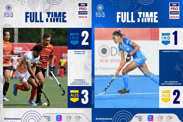 FIH Pro League: India Men Lose 3-2, Women Fall 2-1 to Australia