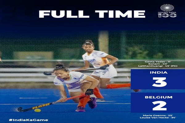 Indian Junior Women’s Hockey Team Beats Belgium 3–2 in European Tour Opener