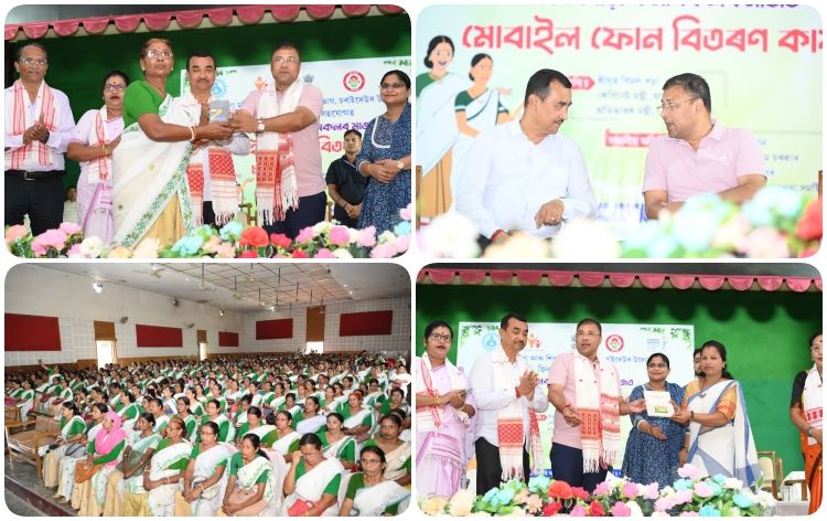 চৰাইদেউ জিলাৰ সোণাৰি আৰু মাহমৰা বিধানসভা সমষ্টিৰ অংগনবাড়ী কৰ্মীসকলৰ মাজত স্মার্ট ফোন বিতৰণ