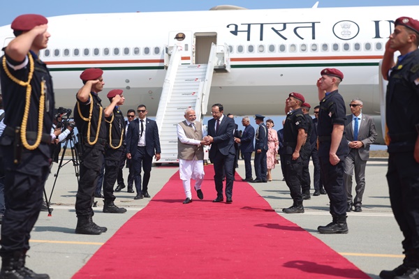 PM Modi reaches Cyprus on first leg of his three-nation tour