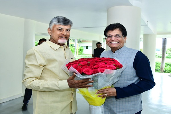 Piyush Goyal Meets AP CM Naidu to Discuss Trade, Agri, and Export Concerns