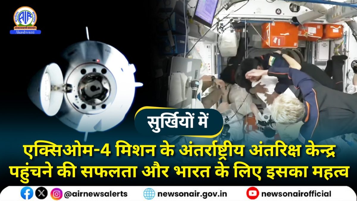 Surkhiyon Mein : एक्सिओम-4 मिशन के अंतर्राष्ट्रीय अंतरिक्ष केन्द्र पहुंचने की सफलता और भारत के लिए इसका महत्व