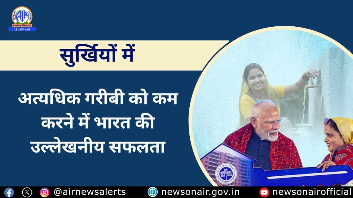 Surkhiyon Mein : अत्यधिक गरीबी को कम करने में भारत की उल्लेखनीय सफलता