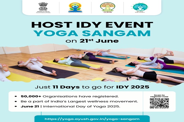 Yoga Sangam 2025: Over 50,000 Organisations to Host Events on June 21