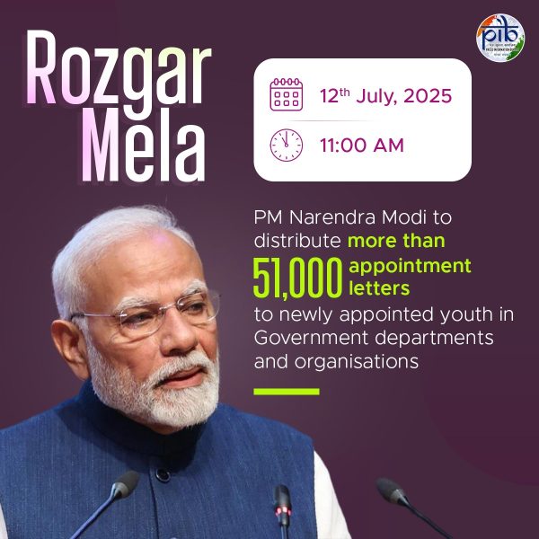PM Modi to distribute over 51,000 appointment letters to new recruits in govt departments during Rozgar Mela today