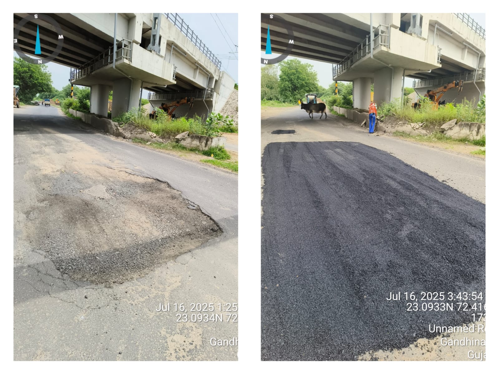 રાજ્યનાં ક્ષતિગ્રસ્ત થયેલા વિવિધ રોડ રસ્તાના સમારકામની કામગીરી યુદ્ધના ધોરણે શરૂ