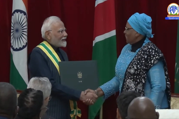 PM Modi conferred with Namibia’s highest civilian award;  4th  during ongoing tour
