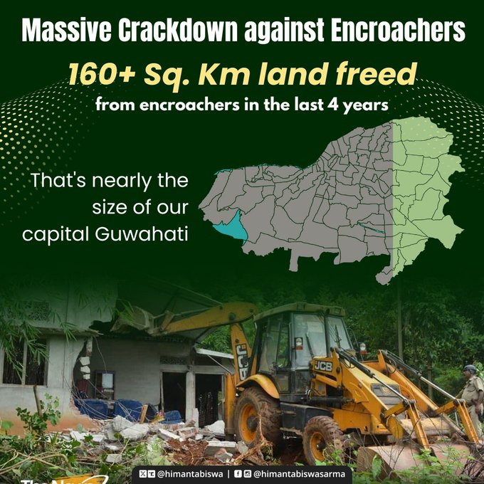 ৰাজ্যত মুঠ ১,১৯,৫৪৮ বিঘা ভূমি অবৈধ দখলৰপৰা মুক্ত কৰা হৈছে : মুখ্যমন্ত্ৰী