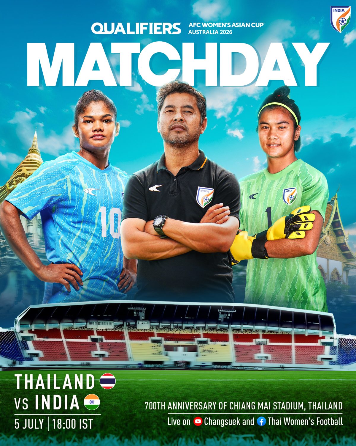 India to take on Thailand in finals of AFC Women’s Asian Cup qualifier