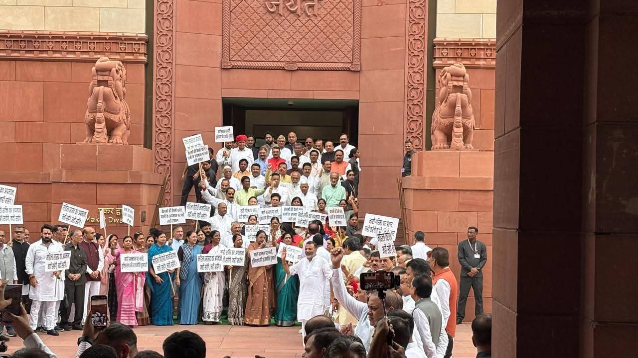 NDA MPs Protest in Parliament Over Maulana Sajid Rashidi’s Remarks Against SP MP Dimple Yadav