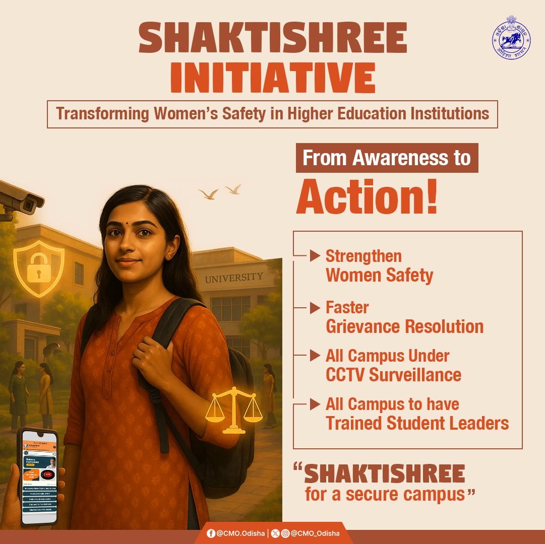 Odisha govt to launch Shaktisree programme to ensure safety of girl students in colleges, universities