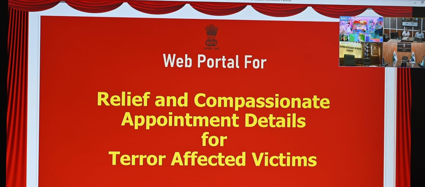 જમ્મુ-કાશ્મીરના લેફ્ટનન્ટ ગવર્નર મનોજ સિન્હાએ આતંકવાદથી પ્રભાવિત પરિવારોને સહાય માટે વેબ પોર્ટલ શરૂ કર્યું