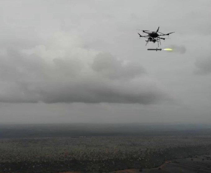 DRDO successfully test fires drone launched precision guided missile in Andhra Pradesh