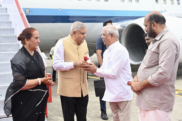 VP Jagdeep Dhankhar Arrives in Kerala for two day visit
