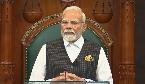 प्रधानमंत्री नरेंद्र मोदी ने त्रिनिदाद और टोबैगो की संसद के संयुक्त सत्र को संबोधित किया