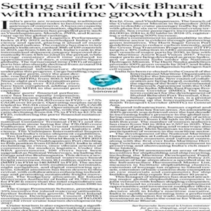 Indian ports transcend from logistical nodes to global commerce hubs