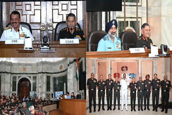 Service chiefs address senior officers on joint operations; reaffirm commitment to tri-service synergy