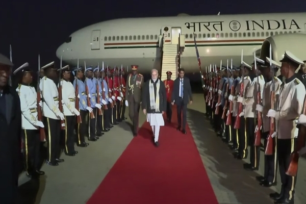 PM Modi arrives Windhoek in Namibia on final leg of his five-nation visit