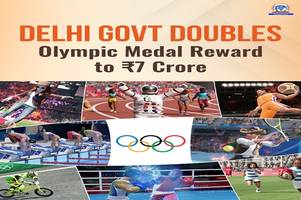 Delhi govt to give 7 crore rupees as cash reward to those winning Gold medal at Olympic & Paralympic