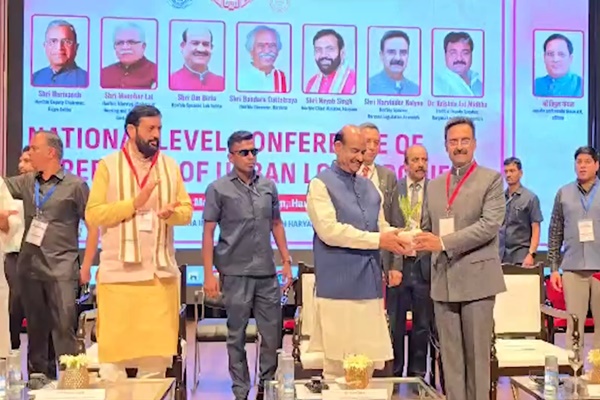 LS Speaker inaugurates 1st National Conference of Urban Local Bodies in states, UTs at Manesar