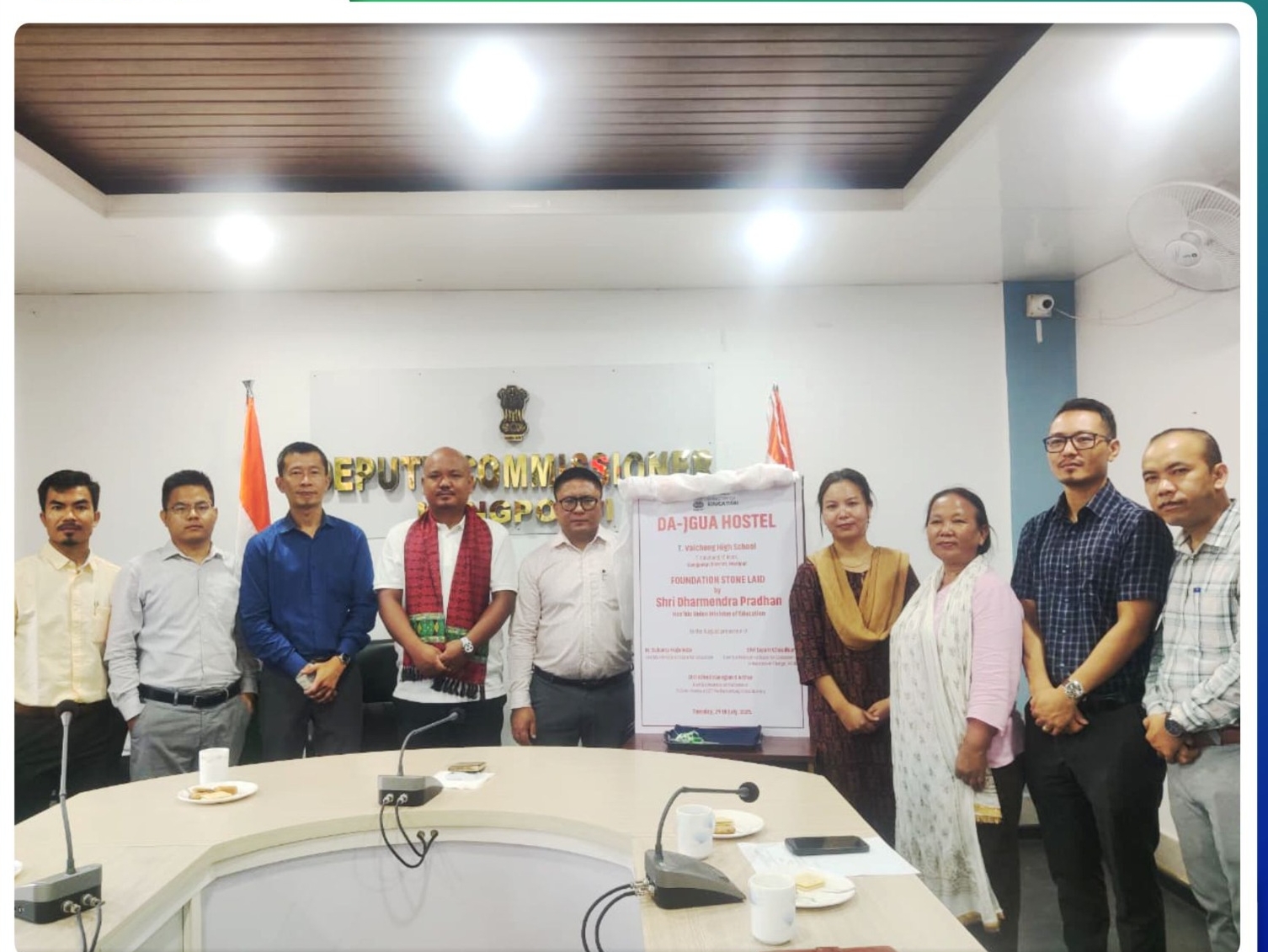 Manipur: Foundation stone laid for construction of hostels in different schools