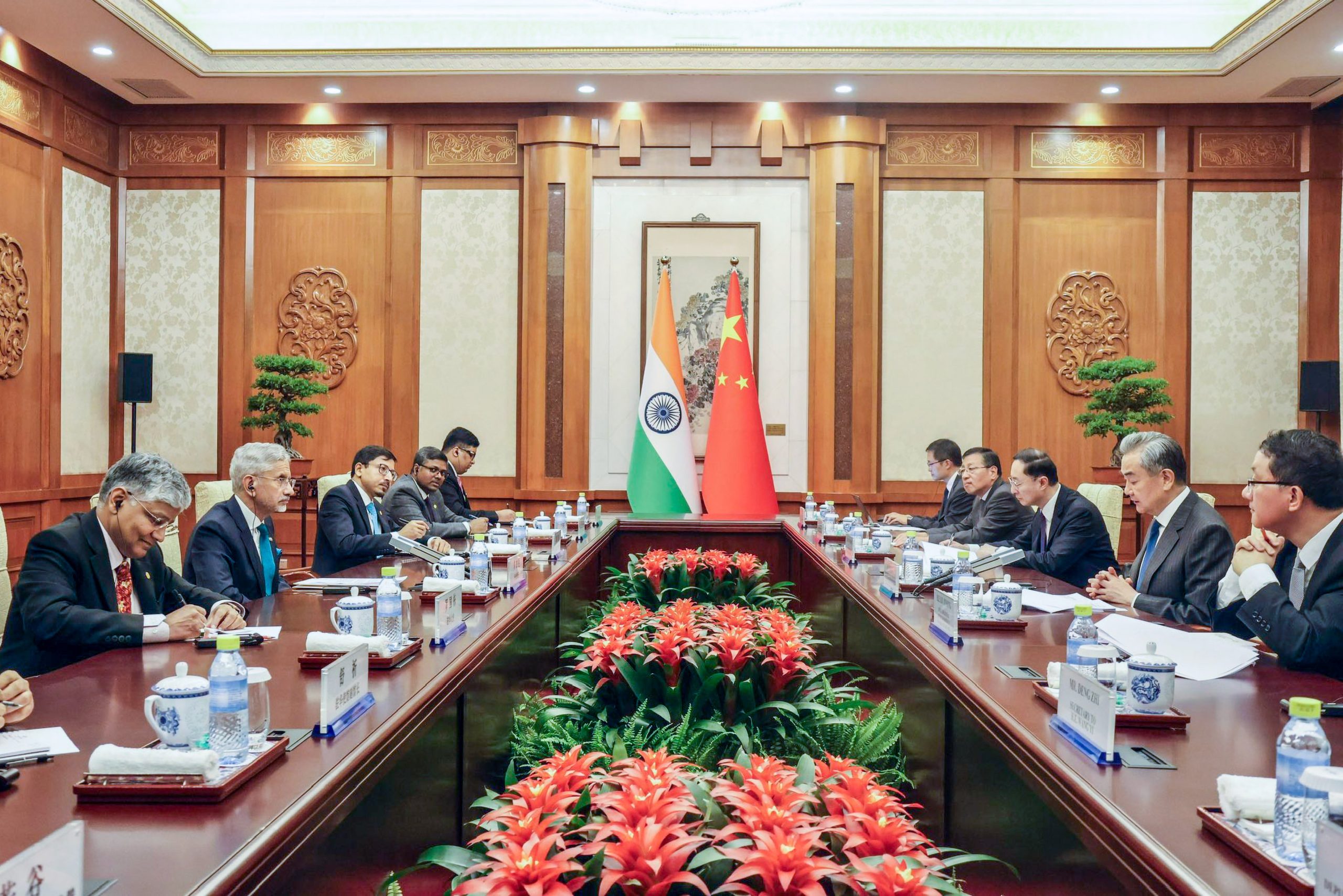 EAM Jaishankar meets his Chinese counterpart Wang Yi in Beijing, calls for hydrological data sharing and trade cooperation