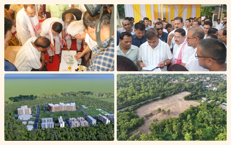 দৰং জিলাৰ পুনিয়াত প্ৰস্তাৱিত চিকিৎসা মহাবিদ্যালয় আৰু চিকিৎসালয়ৰ প্ৰকল্পৰ স্থান পৰিদৰ্শন মুখ্যমন্ত্রী ড° হিমন্ত বিশ্ব শৰ্মাৰ