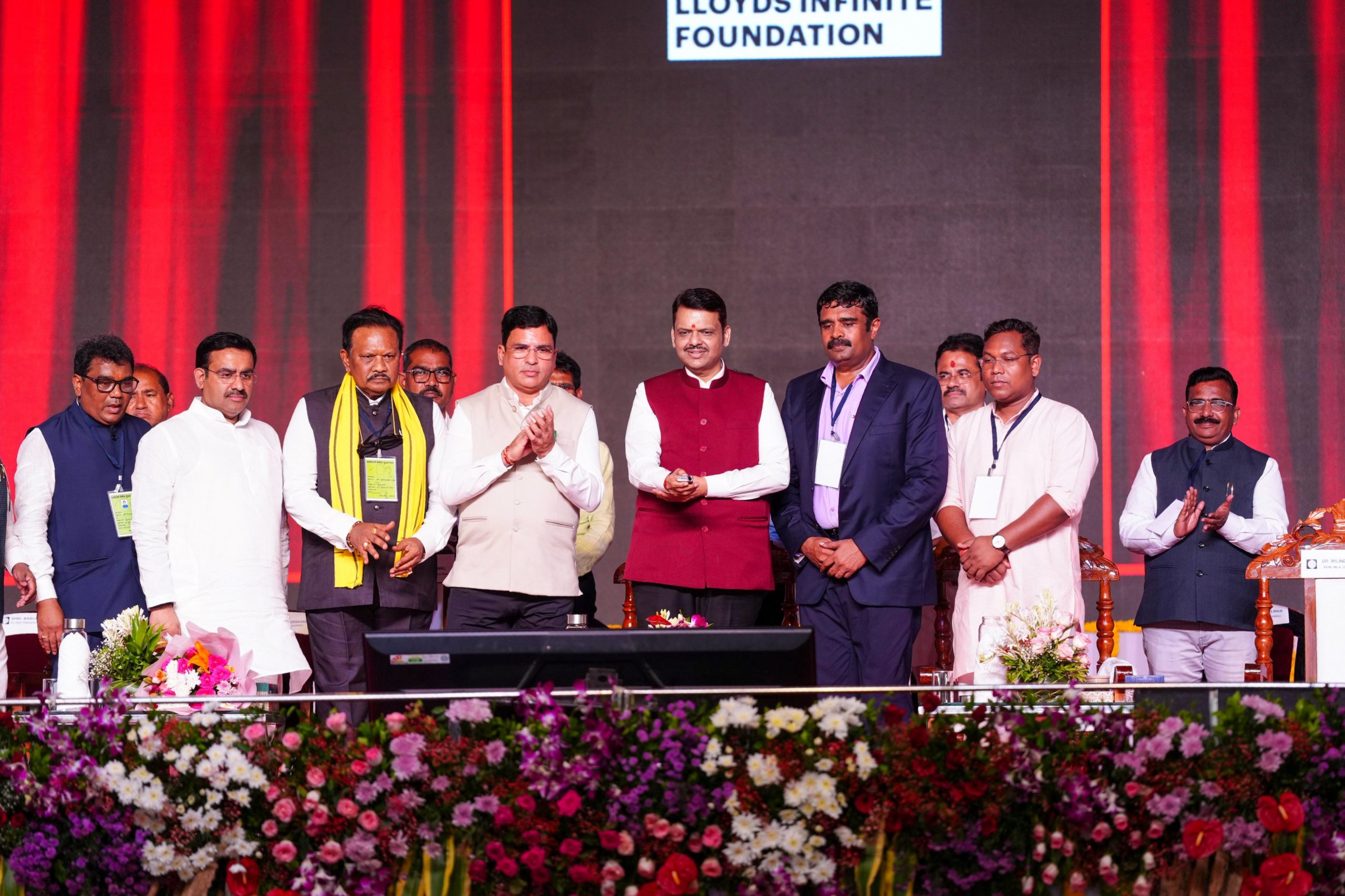 Maharashtra CM Devendra Fadnavis  inaugurates, lays  foundation stone of various development projects in Gadchiroli