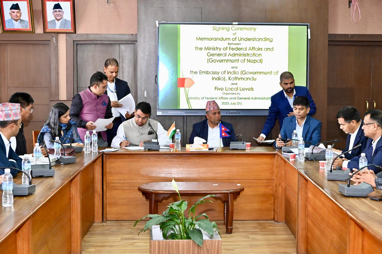 MoUs of Five HICDP Projects signed between India & Nepal in Education and Health Sectors