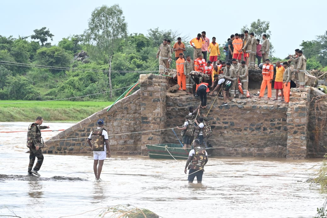 Relief and Rescue operations underway in flood-affected Telangana