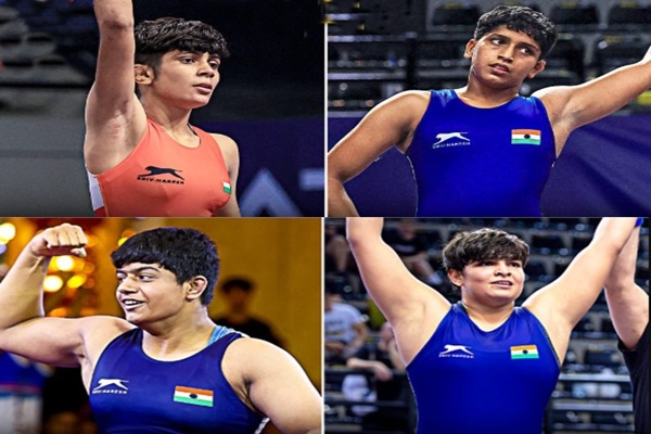 अंडर-17 महिला विश्व कुश्ती में भारत ने दो स्वर्ण, दो रजत और एक कांस्य सहित कुल पांच पदक जीते
