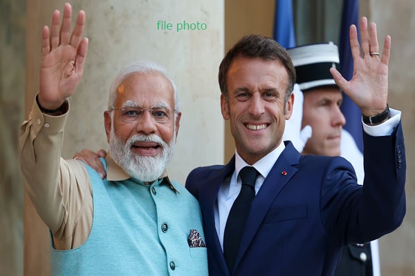 French President Macron congratulates PM Modi on Independence Day