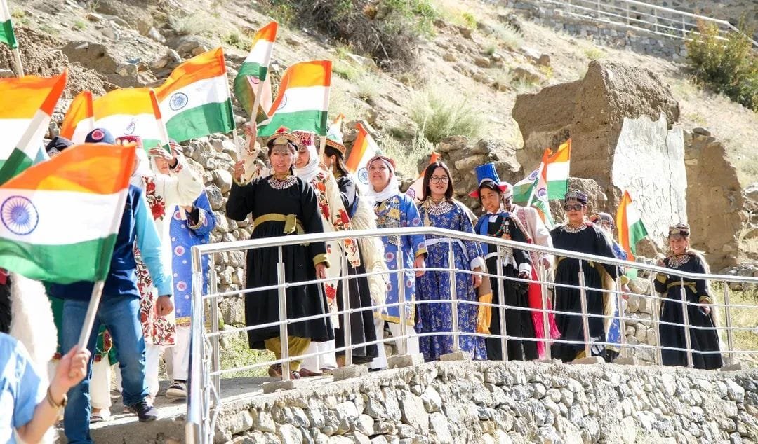 हर घर तिरंगा अभियान के तहत लद्दाख में साइकिल तिरंगा रैली का आयोजन