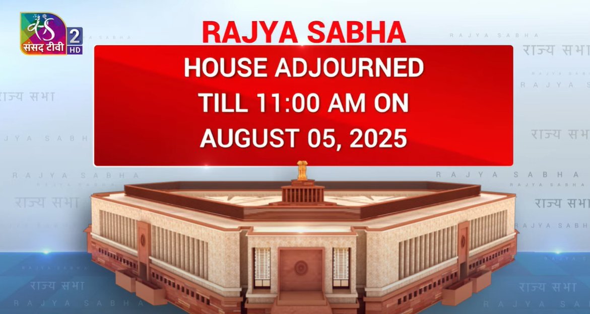 Rajya Sabha adjourned for the day in honour of former Jharkhand CM Shibu Soren