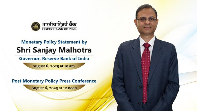 RBI Governor Sanjay Malhotra to announce monetary policy committee resolution at 10 AM