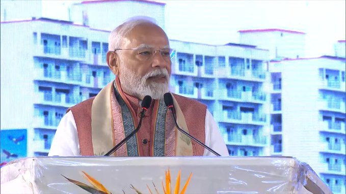 PM Modi Inaugurates 184 Newly Constructed Type-VII Multi-Storey Flats For MPs In New Delhi