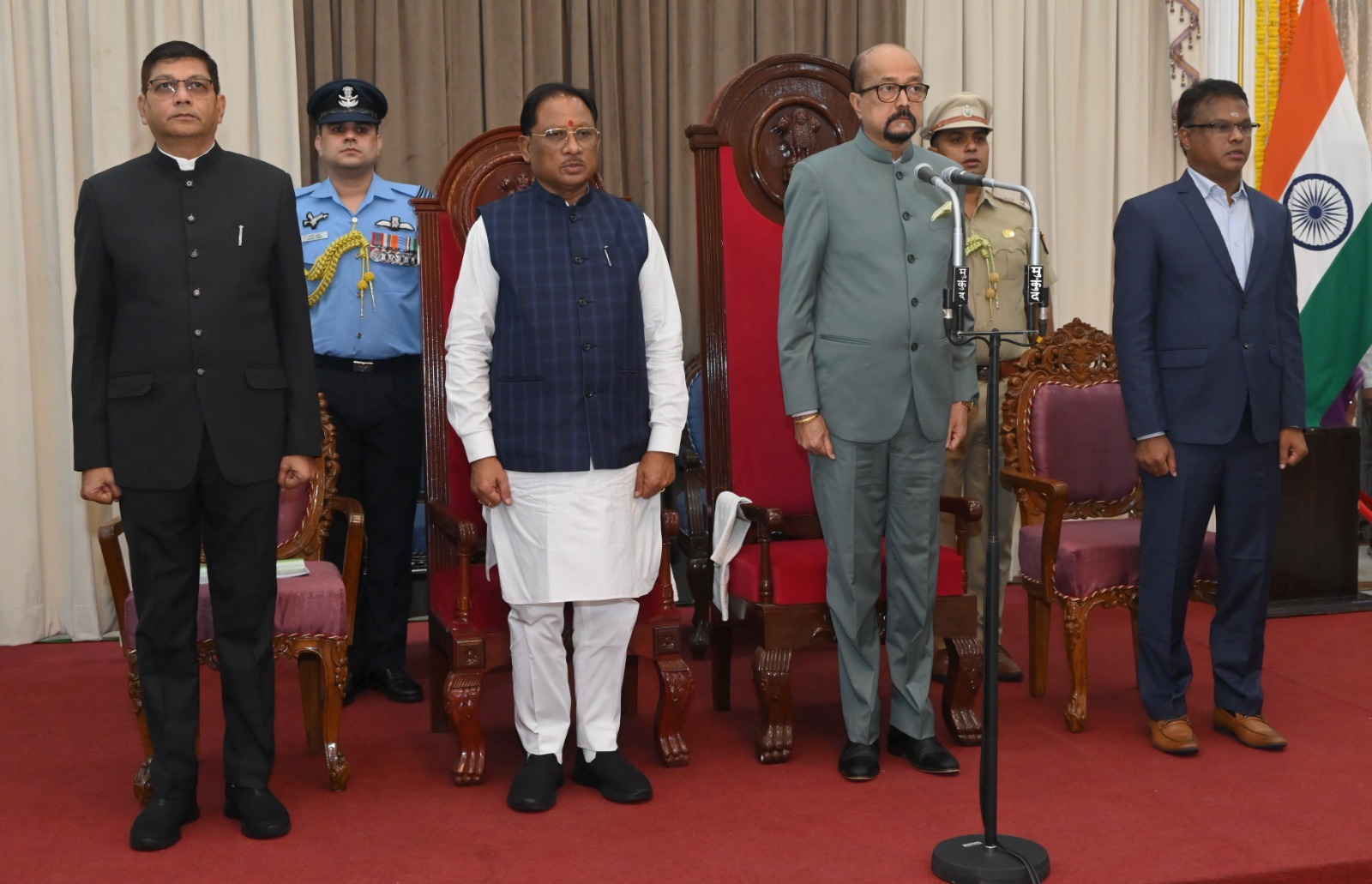 छत्तीसगढ़ में मंत्रिमंडल का विस्तार, गजेंद्र यादव, राजेश अग्रवाल और गुरु खुशवंत सिंह ने मंत्री पद की शपथ ली