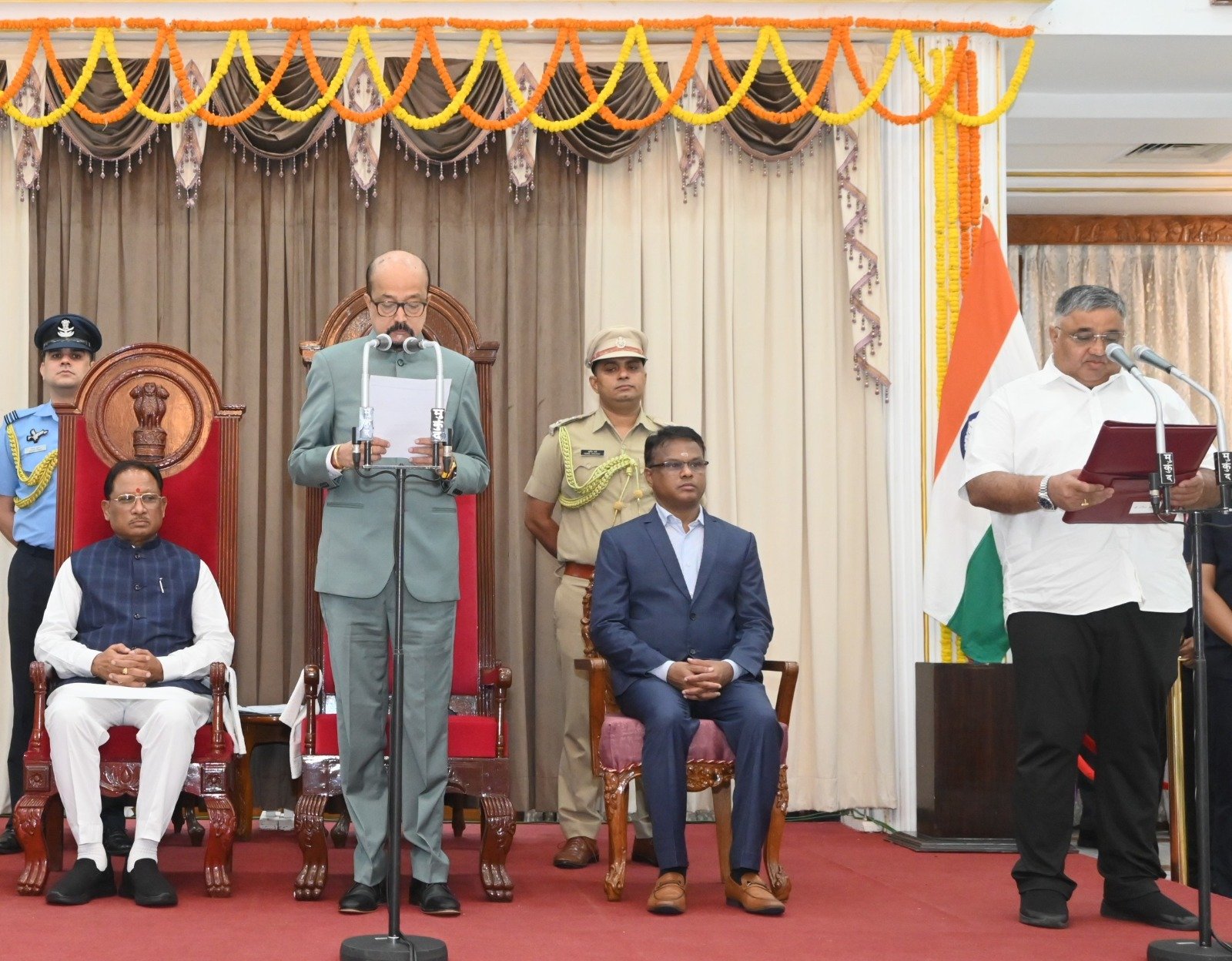 Chhattisgarh Cabinet Expanded: Gajendra Yadav, Rajesh Agrawal and Guru Khushwant Saheb Sworn In as Ministers