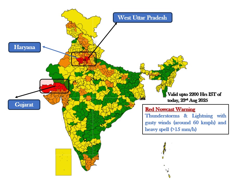 IMD issues red alert for extremely heavy rainfall over East Rajasthan and Jammu and Kashmir