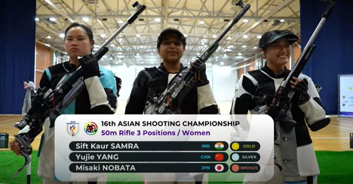 India’s Sift Kaur Samra clinches gold at Asian Shooting Championships in Kazakhstan