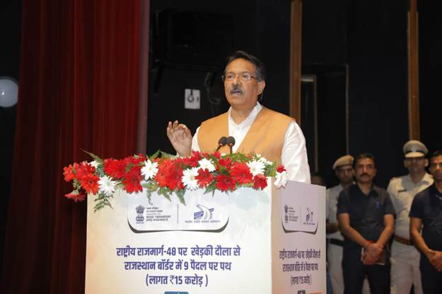  केंद्रीय परिवहन राज्य मंत्री हर्ष मल्होत्रा ​​ने गुरुग्राम में राष्ट्रीय राजमार्ग-48 पर चार फ्लाईओवर और नौ फुटओवर ब्रिज का शिलान्यास किया