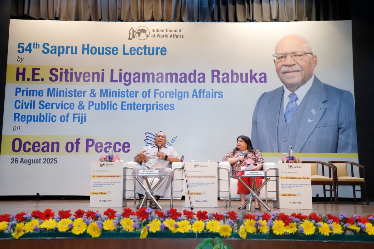 Fiji PM Rabuka outlines vision of Pacific as ‘Ocean of Peace’ at ICWA Lecture
