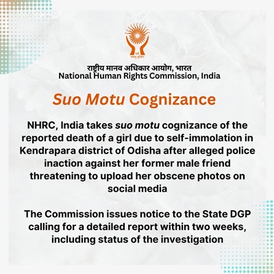 NHRC issues notice to DGP of Odisha on self-immolation case in Kendrapara