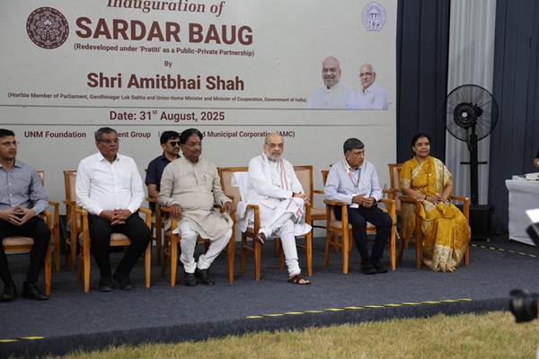 Amit Shah Inaugurates Urban Health Centres, Redeveloped Sardar Baug in Ahmedabad