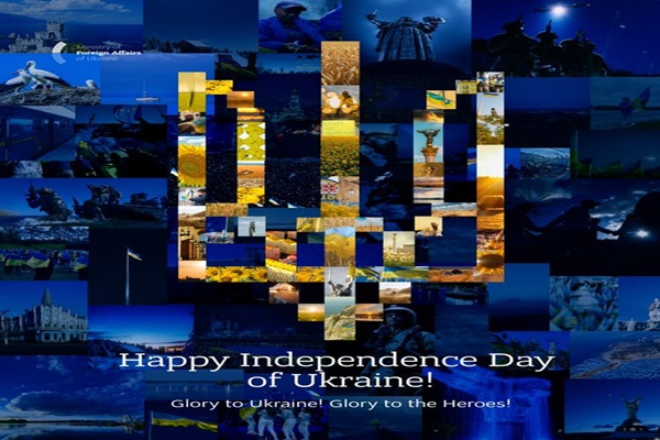 World leaders extend support as Ukraine marks 34 years of independence