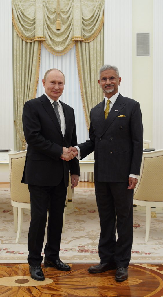 EAM Dr. S Jaishankar calls on Russian President Vladimir Putin in Moscow