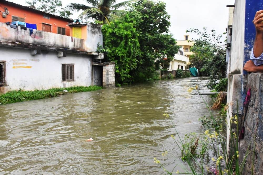 Hyderabad faces heavy rains, with flooded roads and power outages