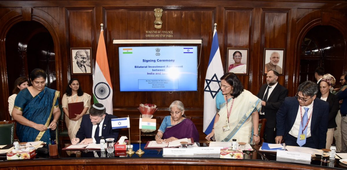 India, Israel Sign Bilateral Investment Agreement in New Delhi